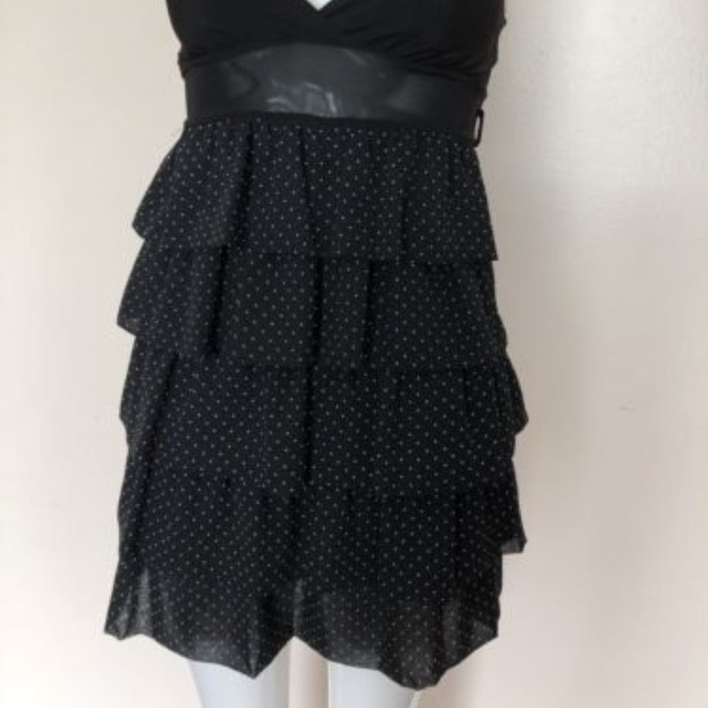 JANICE MINI DRESS SIZE S BLACK WHITE - Picture 2 of 4